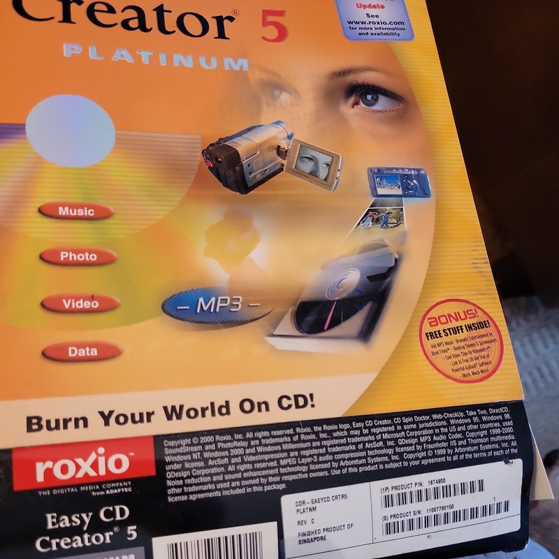 ROXIO PLATINUMAdaptec Easy CD Creator 5.0