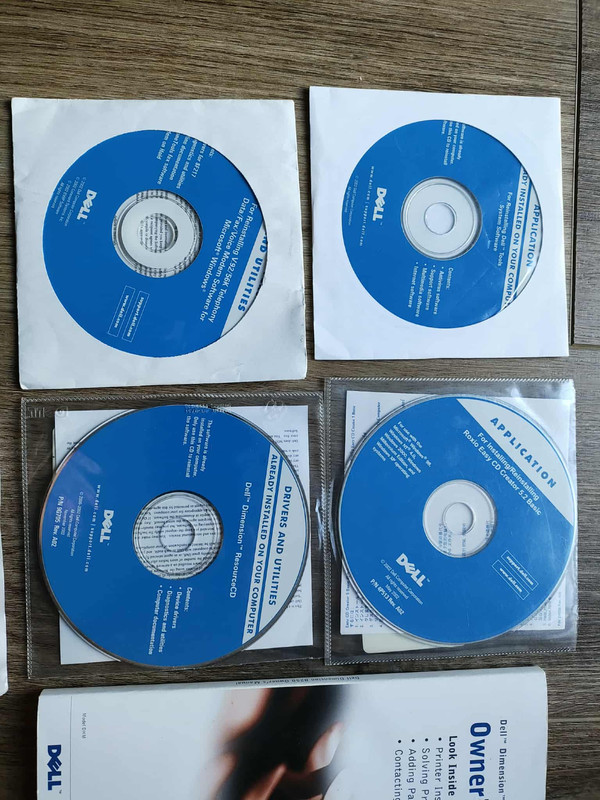 Lot of 6 Vintage Dell Dimension, CyberLink Power DVD Software & Drivers + Manual gallery