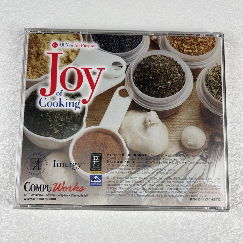 The Joy of Cooking PC CD Irma Rombauer Learn To Cook Meal Culinary Recipes gallery