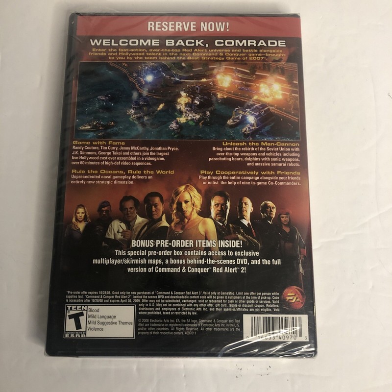 Red Alert 3 GameStop Exclusive Map And Free Game Included. PC Dvd-Rom Software. gallery