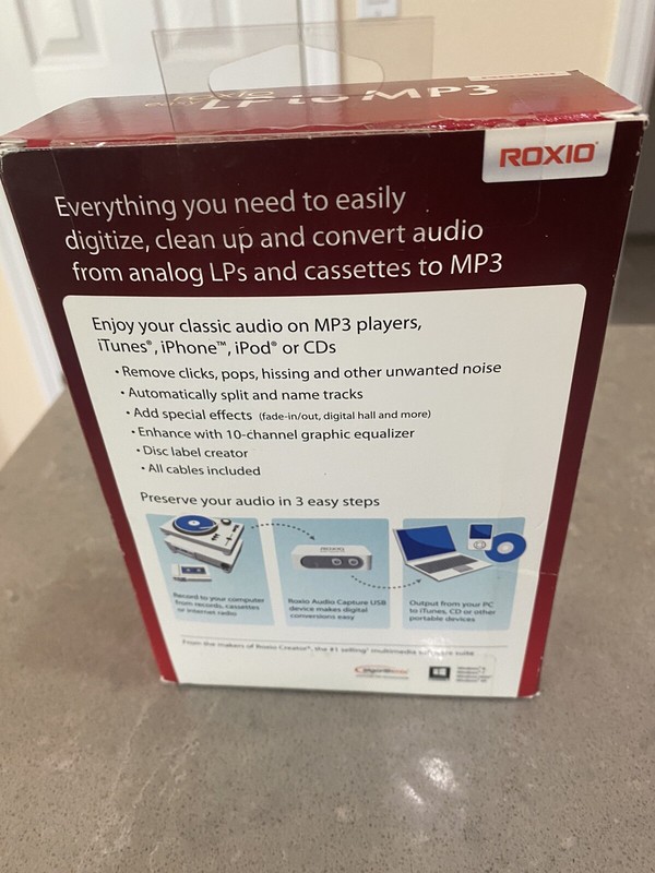 Roxio Easy LP to MP3 Convert LPs and Cassettes to MP3, CD, Portable Players gallery