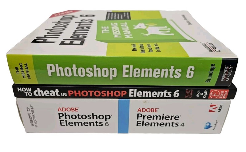 ADOBE Photoshop Elements 6 & Premiere Elements 4 w/Box, Docs & 2 Related Books gallery