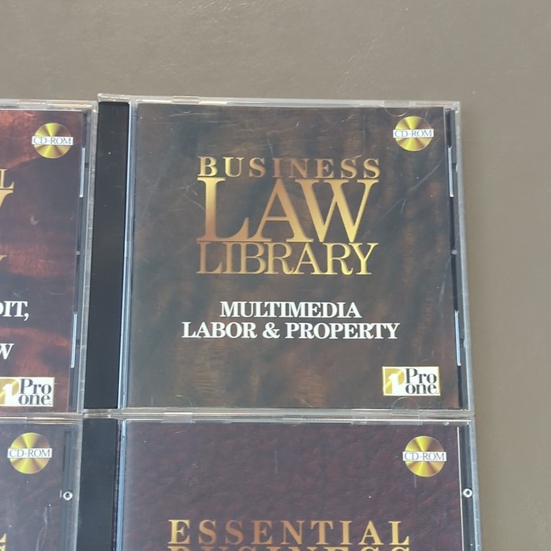 Lot Of 5 Various Pro One CDRoms. Personal Law Library, Essential Business Commun gallery