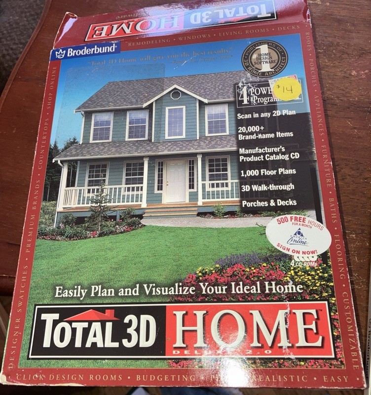 PC Software Total 3D Home Deluxe 6.0 Windows Discs 3 and 4 only