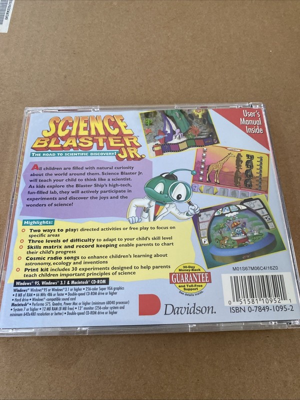 Davidson Science Blaster Jr. Windows 95 / Windows 3.1 / Mac OS CD-ROM gallery