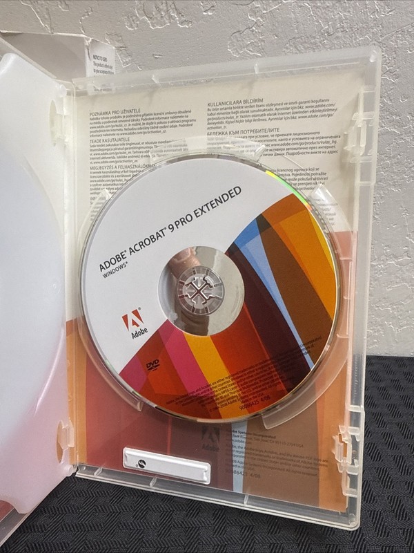 Adobe Acrobat 9 Pro Extended Professional Windows Original Box Serial Number gallery