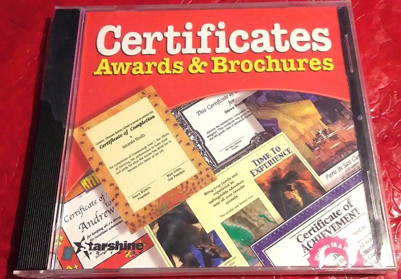 NEW SEALED – CERTIFICATES AWARDS AND BROCHURES WIN CD ROM SCDR364 STARSHINE USA