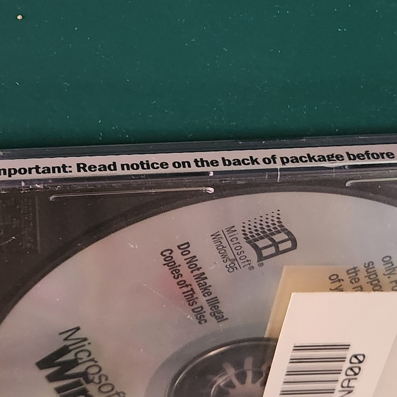 SEALED Vintage RARE Microsoft Windows 95 Year 2000 Update (Y2K) CD NEW gallery