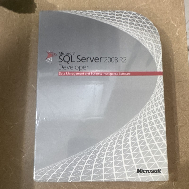 Sealed Microsoft SQL Server 2008 R2 Developer/Test DVD Windows 7 English