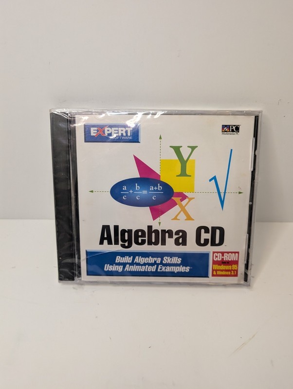 Vintage 1995 Expert Software Algebra Examples CD-ROM Jewel Case Windows 95/3.1