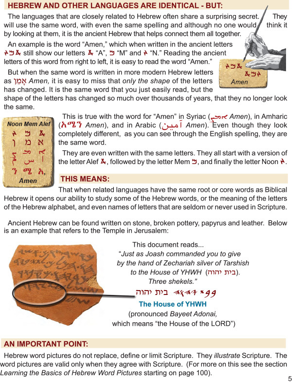 Hebrew Word Pictures - spiral bound - The Prophetic Power of Ancient Hebrew gallery