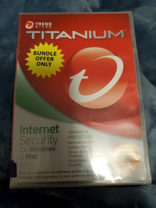 Trend Micro Titanium (CD, 2002) Internet Security for Windows & Mac NEW