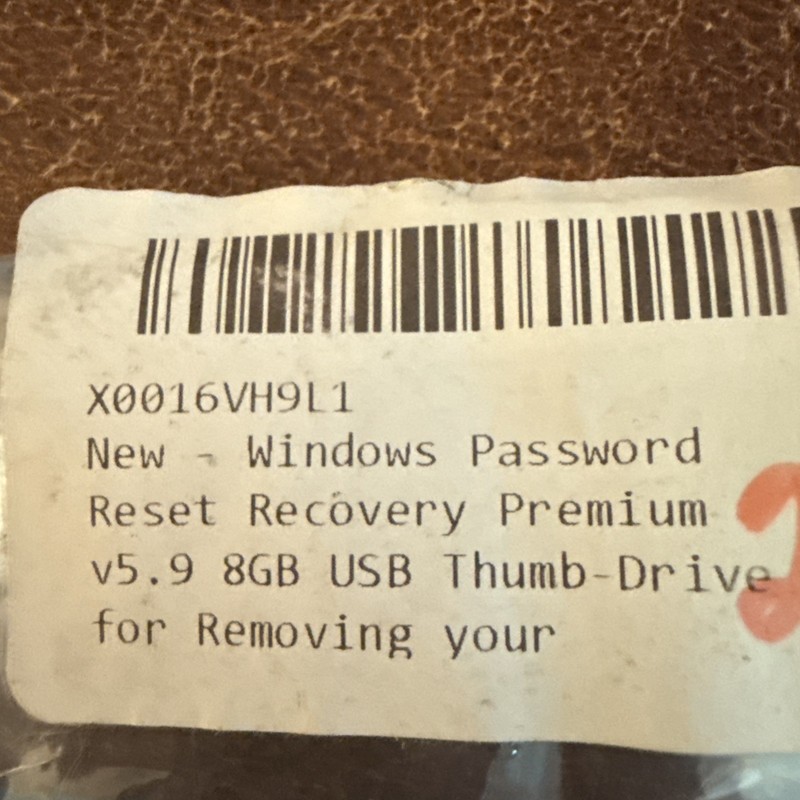 Windows Password Reset Recovery Premium V5.9. 8GB Thumb Drive X0016VH91 gallery