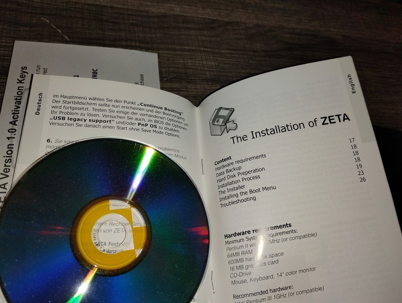 ZETA Version 1.0 Operating System Software PC CD-ROM Installation 2005 yellowTAB gallery