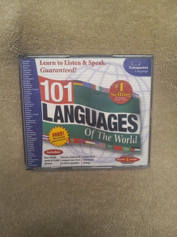 Vintage 101 Languages Of The World – 4 CD Set – Windows 95, 98, 2000, or NT 3.0