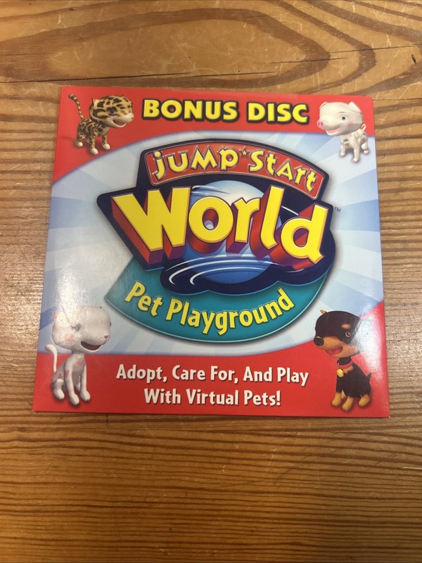 Jump Start World: Pet Playground Virtual Pets Cats Dogs PC Bonus Disc