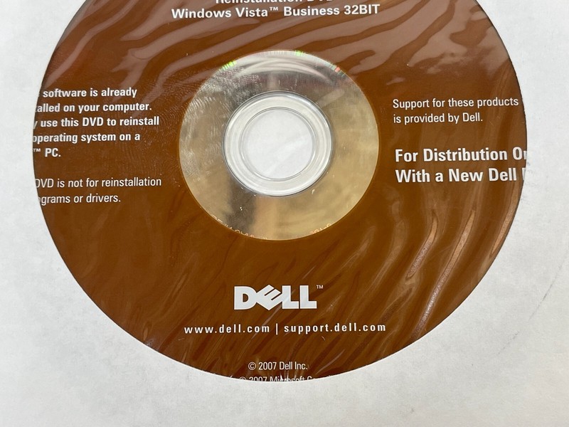 Dell Reinstallation DVD Microsoft Windows Vista Business 32BIT Software NEW gallery
