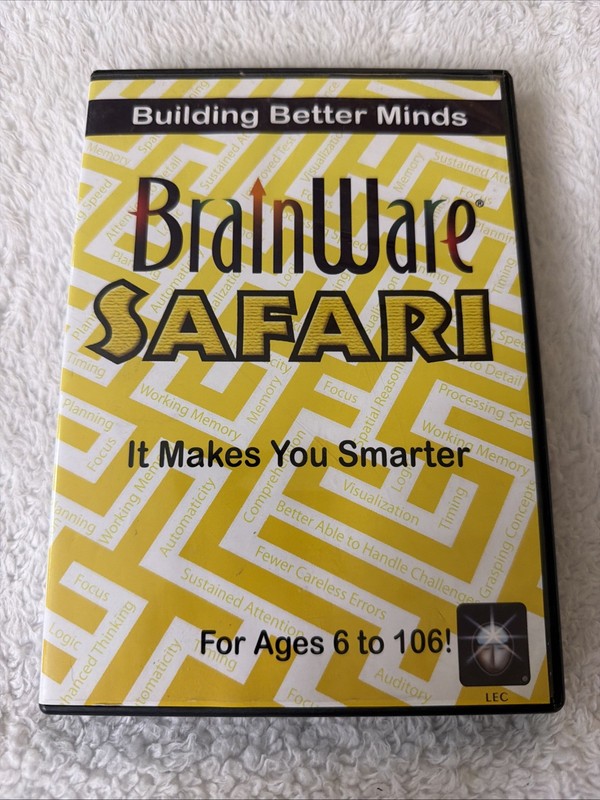 Brainware Safari Building Better Minds PC CD ROM B352 CIB MAC Travel Guide Card
