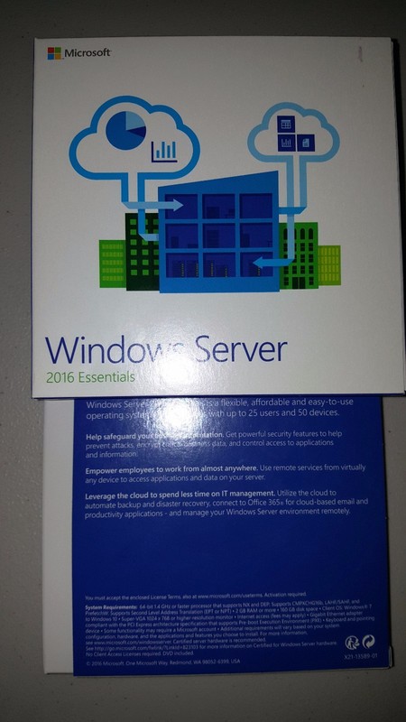 Microsoft Windows Server 2016 Essentials, SKU G3S-00936, Sealed Retail Package gallery