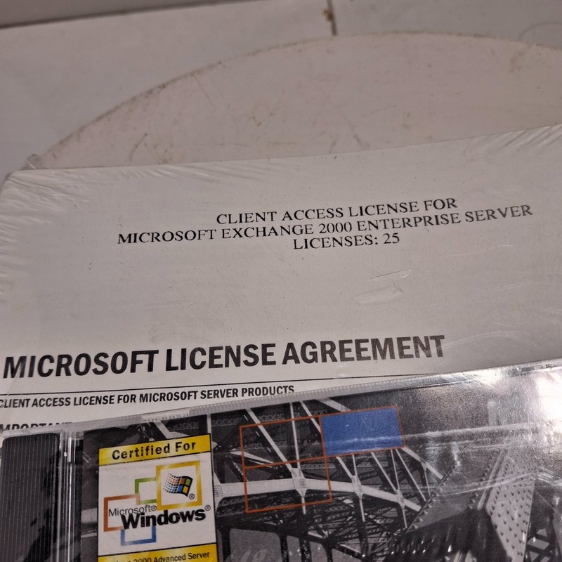 Microsoft Exchange 2000 Enterprise Server 25 User License Factory Sealed Box gallery