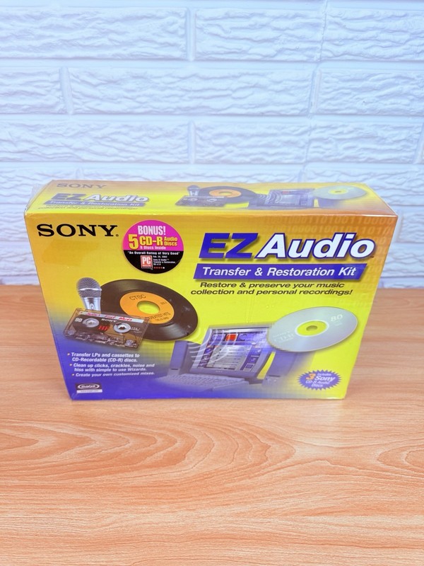 Vtg Sony MAGIX EZ Audio Transfer & Restoration Kit w/ 5 CD-R Audio Discs Sealed