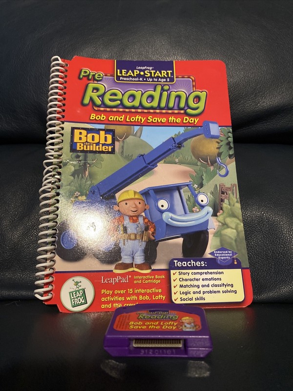 Leapfrog LeapPad Bob And Lofty Save The Day Cartridge Game & Book -READ