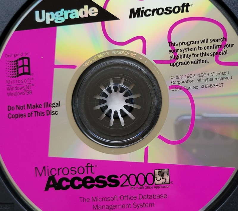 Vintage - Microsoft Access 2000 Upgrade, 1999 gallery