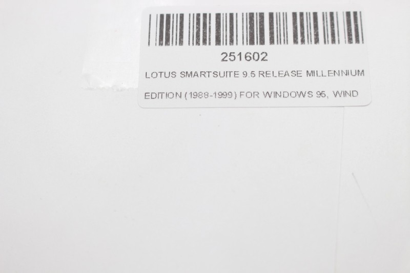 IBM Lotus SmartSuite Millennium Edition 9.5 Windows 95 98 NT 4.0 CD DISC ONLY gallery