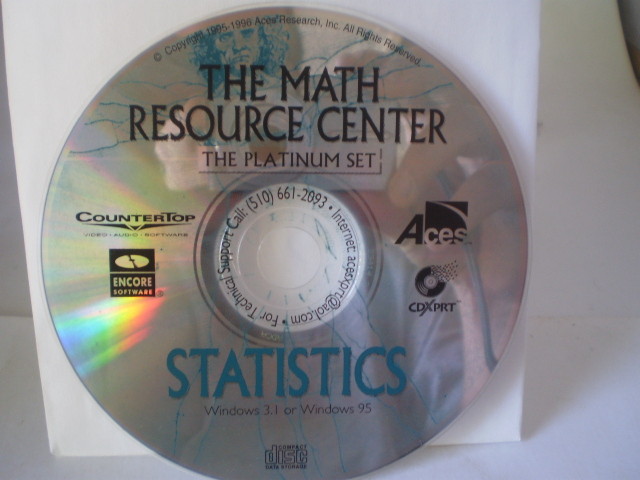 The Math Resource Center – Statistics – CD-ROM encore software