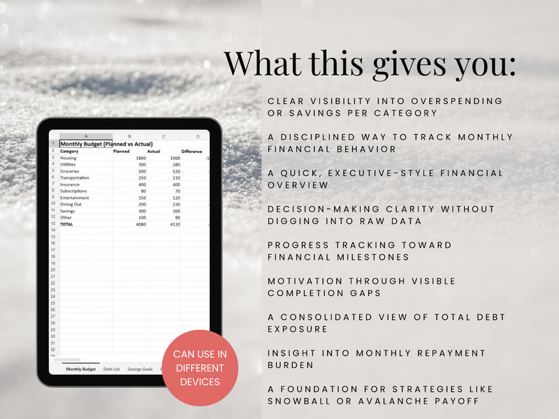 Simple Excel Budget Spreadsheet | Expense Tracker | Personal Finance Template gallery