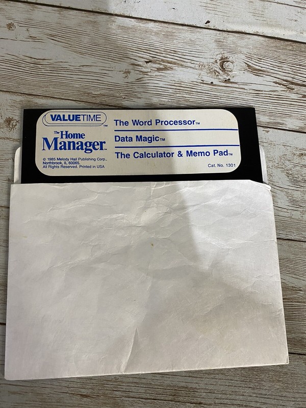 The Home Manager Commodore 64 Program 5.25" disk FREE SHIPPING