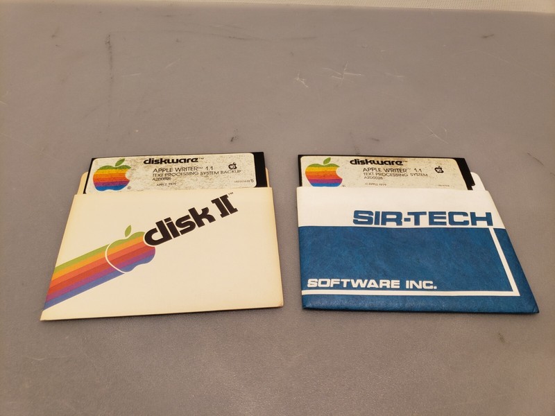 1979 Apple Diskware Writer 1.1 Text Processing System & Backup 5.25″ Floppy Disk