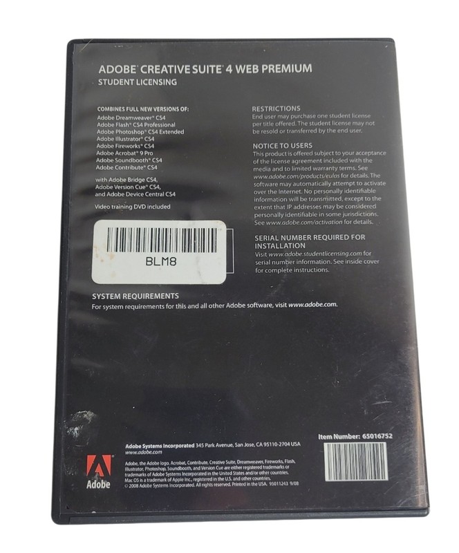 Adobe Creative Suite 4 Web Premium Mac OS + Product Code gallery