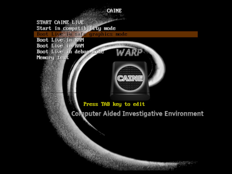 CAINE (Computer Aided INvestigative Environment) GNU/Linux live gallery