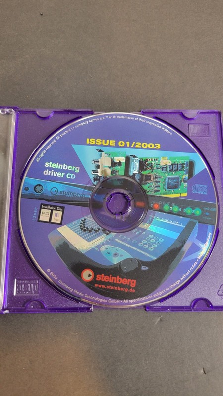Steinberg Driver CD Issue 01/2003 Installation Disc PC Mac Vintage Audio…