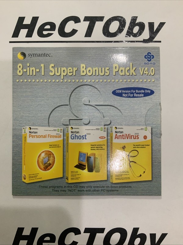 Symantec 8-in-1 Super Bonus Pack V4.0 Firewall, Ghost, AntiVirus SOYO 8 In 1