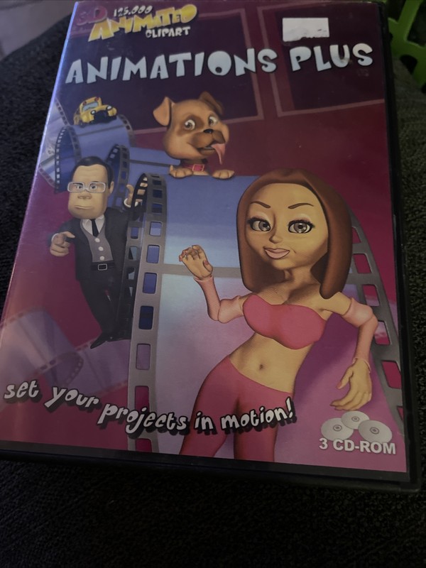 Animation Plus 3D Animated Clipart Cd-rom 3 Disc