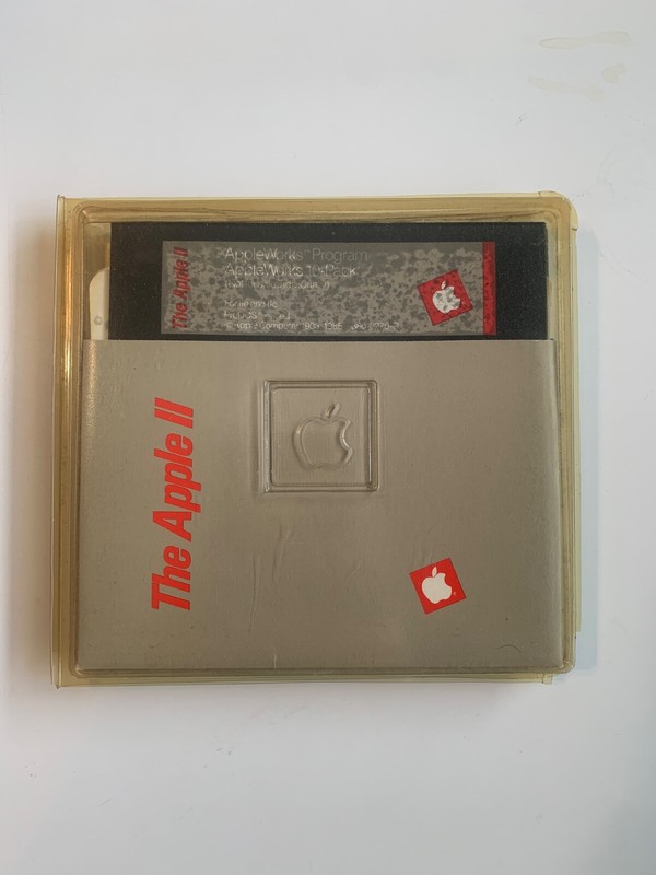 Apple II programming floppy disk set in original 1984 plastic case. Rare Vintage