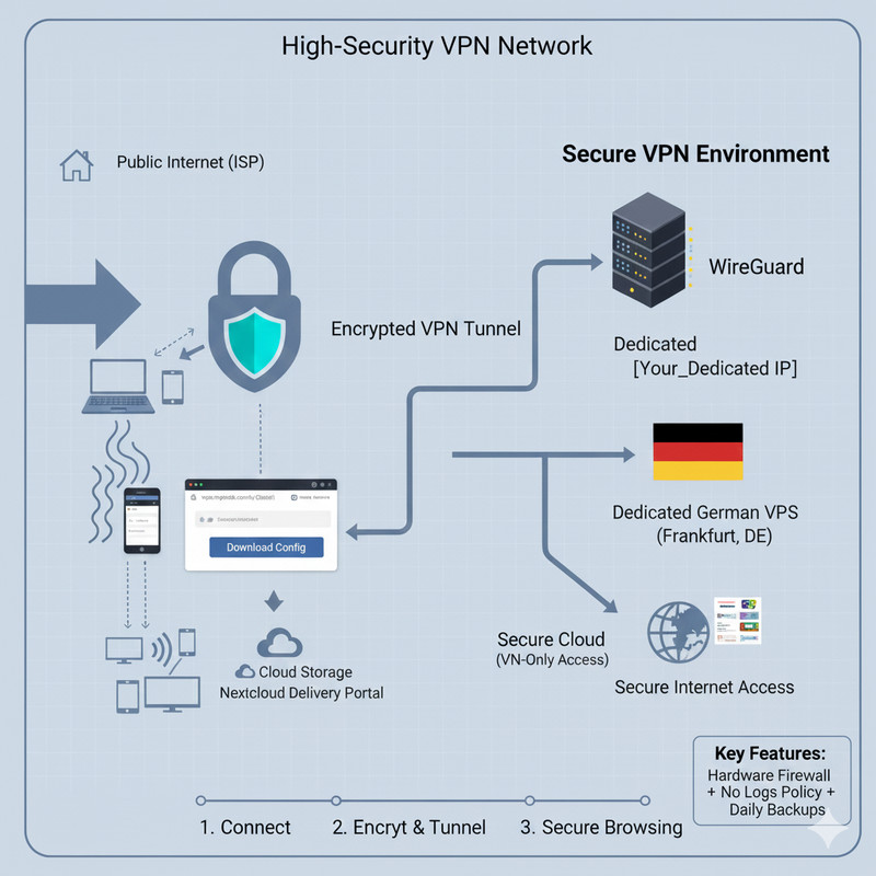 VPN PRO 6 Months 20 Devices WireGuard & German Static IP – Read descriptions