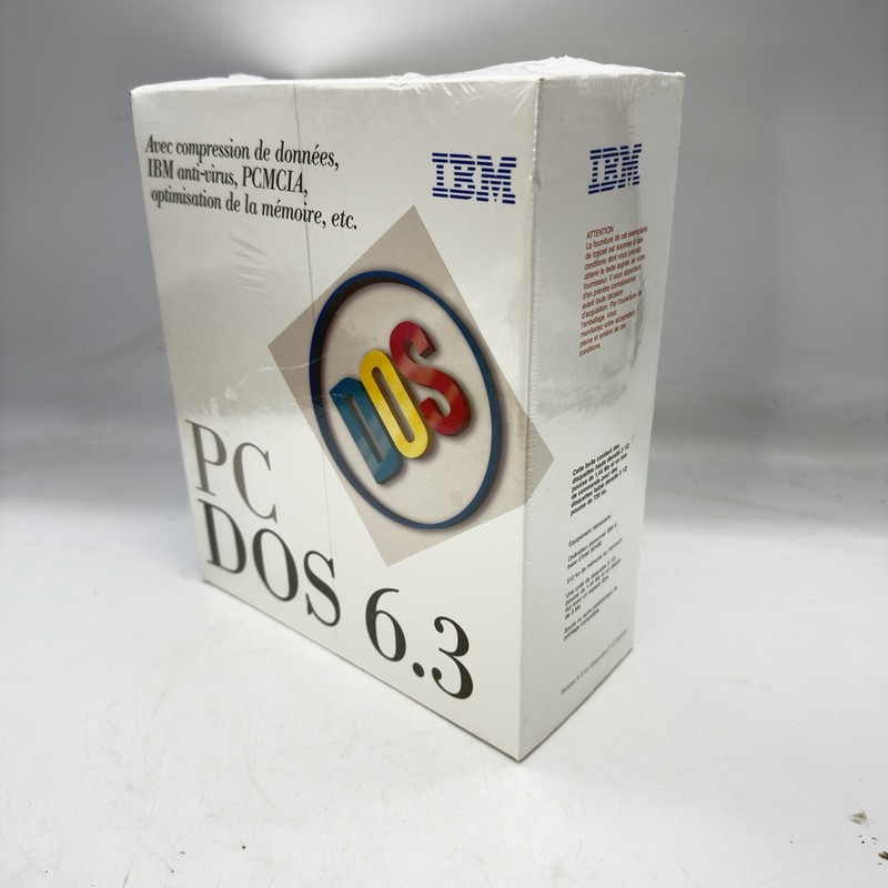 IBM PC DOS 6.3 Original 3.5″ Inch Floppy Disks OEM Dist. Package 1993 SEALED