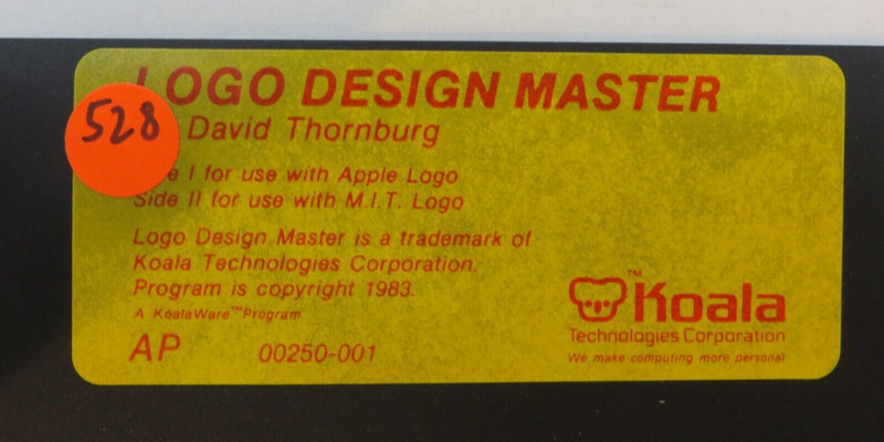 Apple 5.25" Floppy Disk KoalaWare LOGO DESIGN MASTER vintage computer software gallery