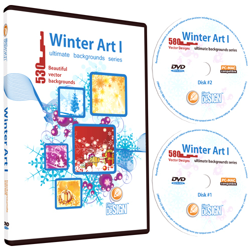 WINTER-CHRISTMAS BACKGROUNDS VECTOR CLIP ART-CLIPART CD