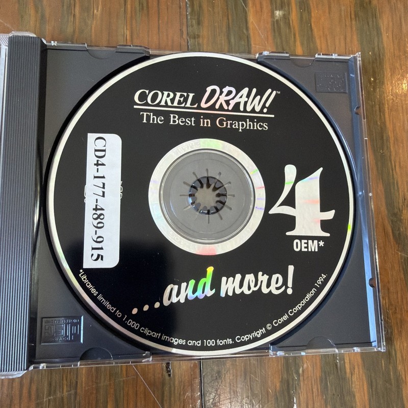 Corel Draw! 4 The Best In Graphics And More OEM CD-RUM Very Good gallery