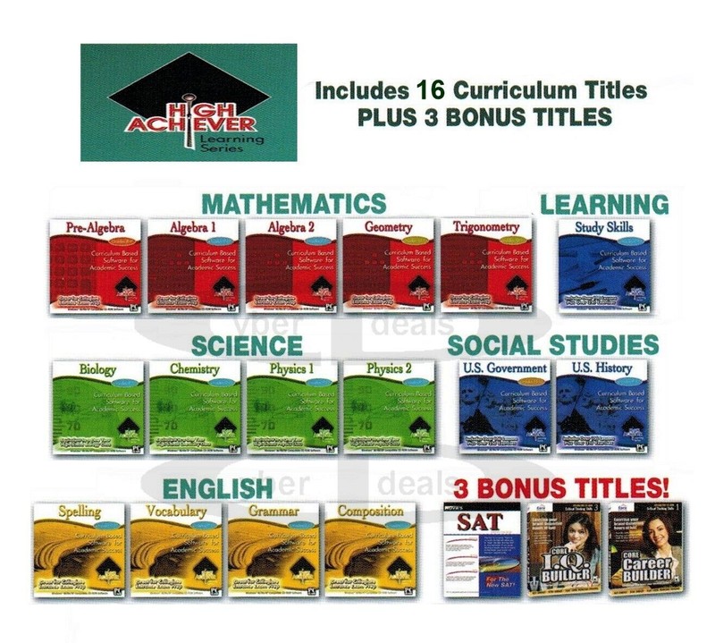 High Achiever Biology Chemistry Physics Sciences + Other Core Subjects Software