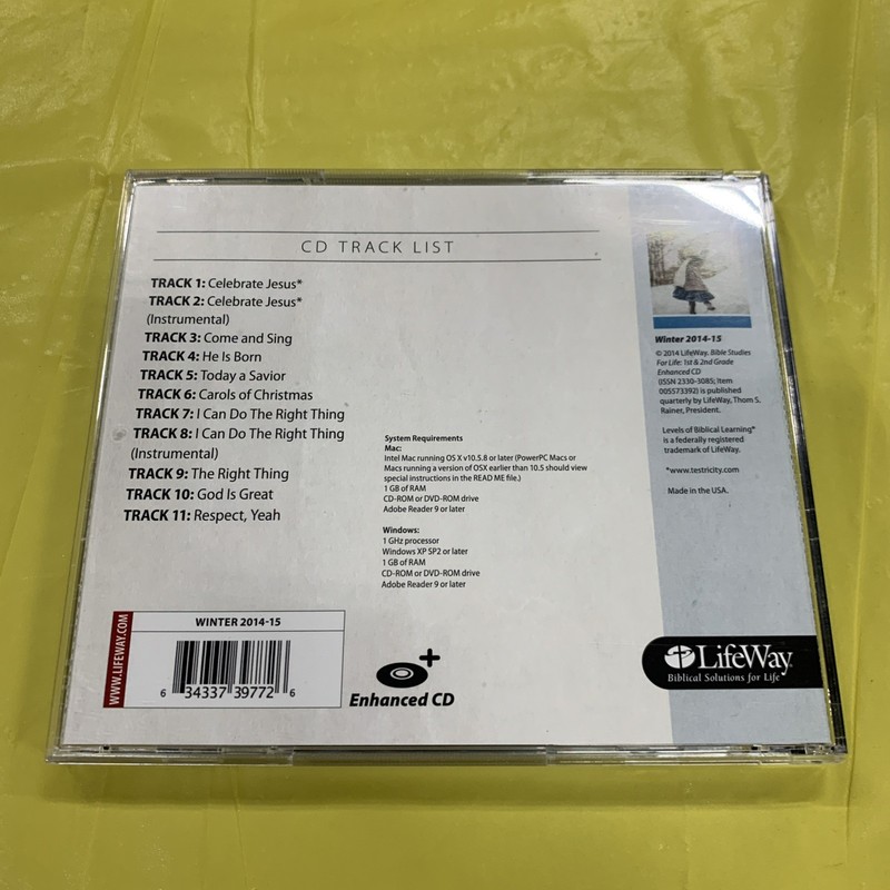 KIDS BIBLE STUDY LIFE (LIFEWAY KIDS) 1ST & 2ND GRADE WINTER 2014-15. ENHANCED CD gallery