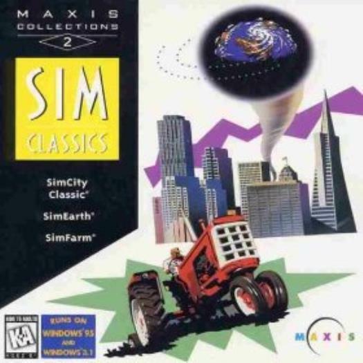 Sim Classics Collection 2 PC MAC CD SimFarm SimEarth SimCity make farm city game