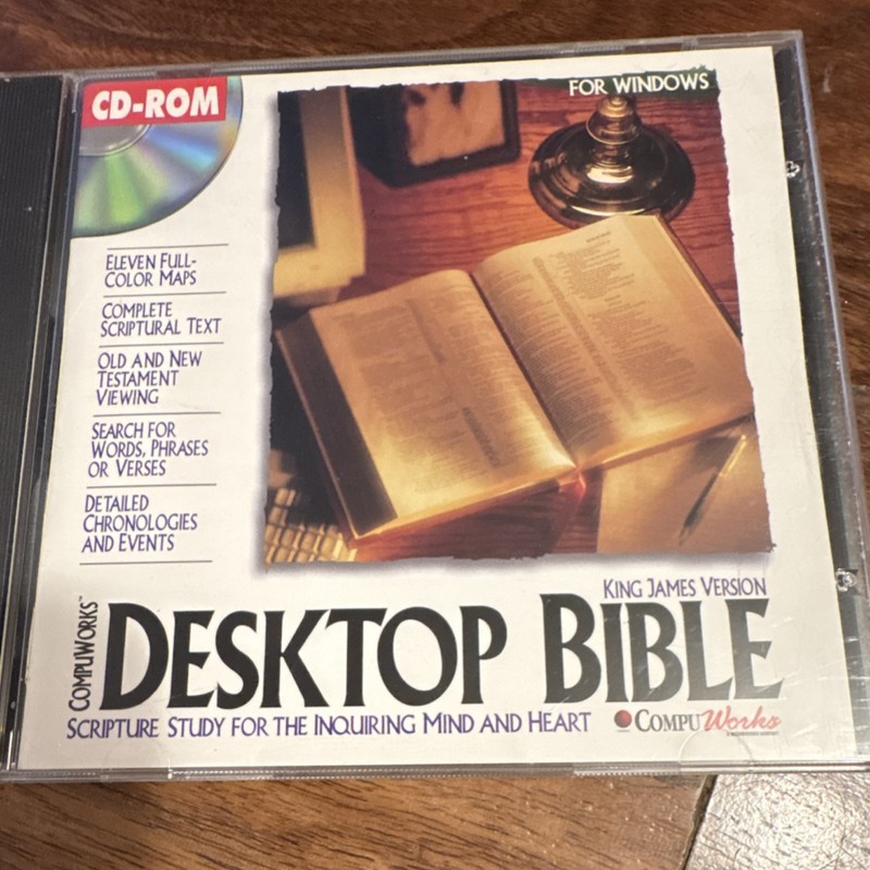 CompuWorks Desktop Bible King James Version CD-ROM English for Windows 3.1