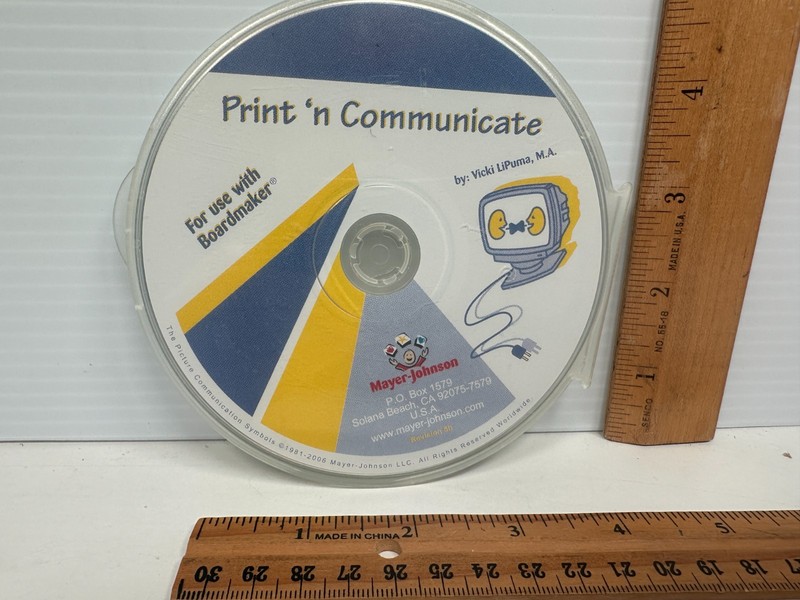 Print ‘n Communicate use with Boardmaker Disc ONLY Mayer-Johnson