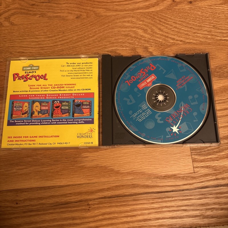Sesame Street: Elmo's Preschool (PC Windows 95 CD-ROM 1996) Computer Game Pre-K gallery