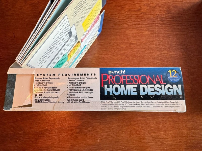 💥2002 Punch Professional Home Design Suite PC DVD-ROM gallery